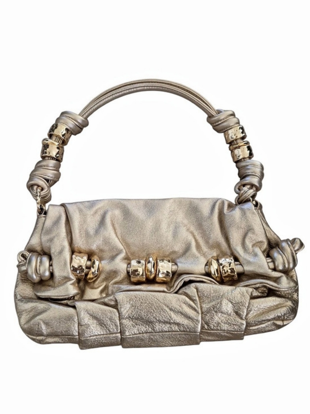 💕Michael Kors Metallic Gold Leather Shoulder Bag💕